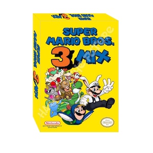 NES Custom Box und Dust Sleeve - Super Mario Bros 3 Mix Gamer Geschenk für Männer Freund Geschenk