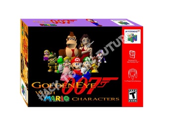Goldeneye 007 Mario N64 Box and Tray Gamer Gift