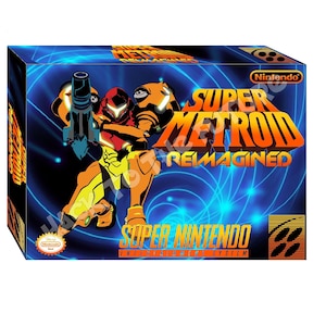 SNES  Box and Tray - Super Metroid Re-Imagined Gamer Gift for Men Boyfriend Gift