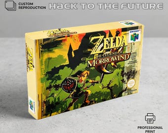 Caixa e bandeja personalizadas de Zelda: The Legend of Morrowind - Presente perfeito para colecionadores e jogadores de N64
