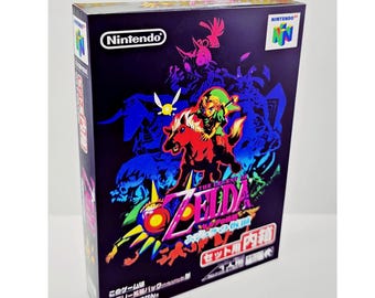 Caja y bandeja de reproducción japonesa de Zelda Majora's Mask para N64