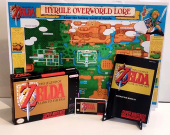 Manual de Zelda Box Manual de Zelda Caja de SNES Manual de SNES Mapa de Zelda The Legend of Zelda a Link to the Past USA