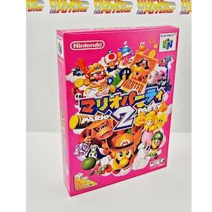 Mario Party 2 N64 Japanese Reproduction Box & Tray | Custom Nintendo 64 Game Box | Retro Game Collector Gift マリオパーティ2Mario Pāti Tsū