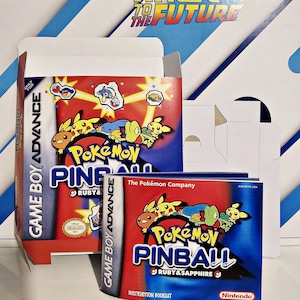 Pokémon Pinball Ruby and Sapphire GBA Box Manual & Fack Game Boy Advance