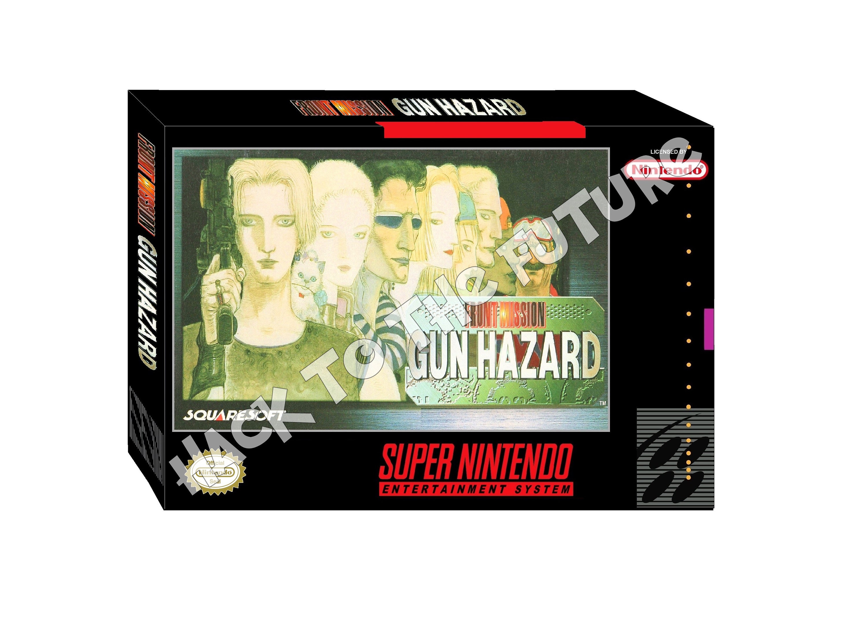 SNES-doos en -lade - voorkant Mission Gun Hazard gamer cadeau voor mannen cadeau vriendje