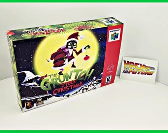 O Gruntch Roubou o Natal - Caixa e Bandeja para N64: Presente para Gamer Retrô
