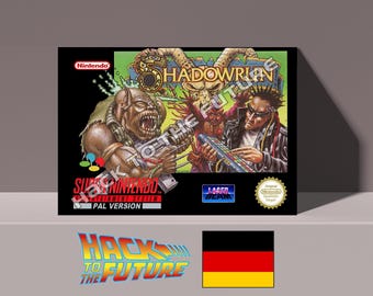 Caixa e bandeja do Shadowrun para SNES: Presente para Gamers (Alemão)