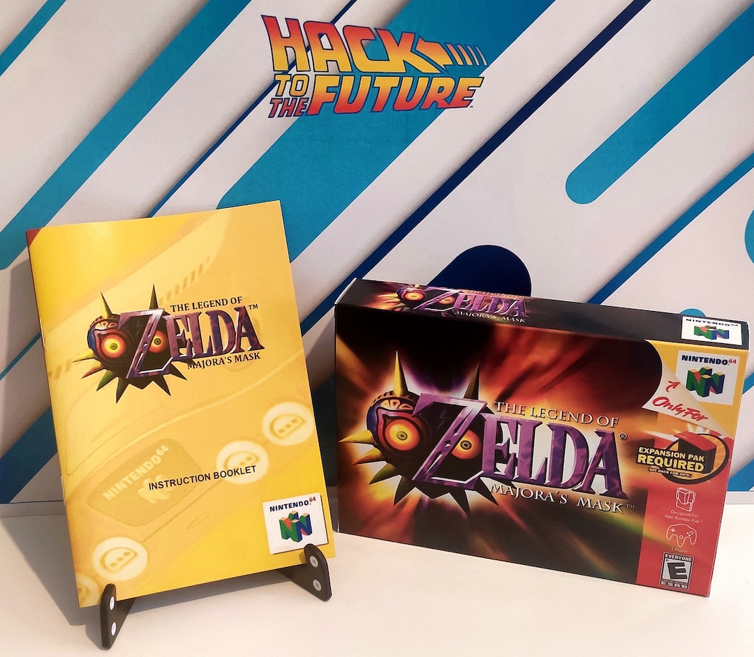 Zelda Majora's Mask N64 Box & Manual - USA Version - Etsy