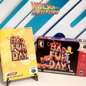 Conker&#39;s Bad Fur Day Box Conker&#39;s Bad Fur Day Manual N64 Box N64 Manual Conker&#39;s Bad Fur Day USA