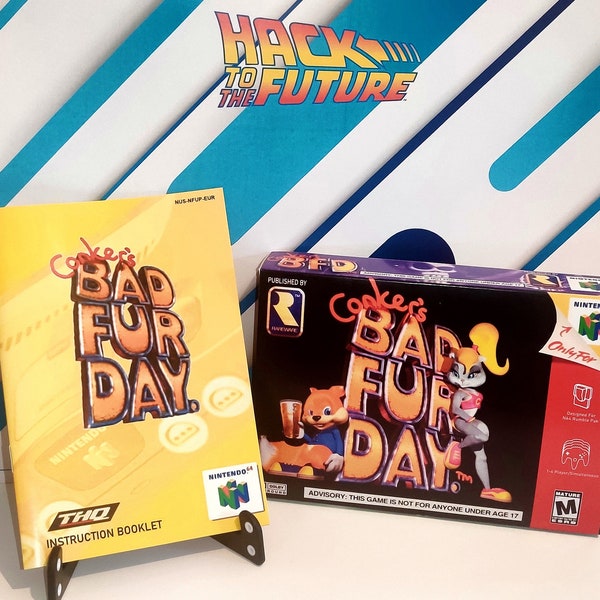 Conker's Bad Fur Day N64 Box & Manual (USA)