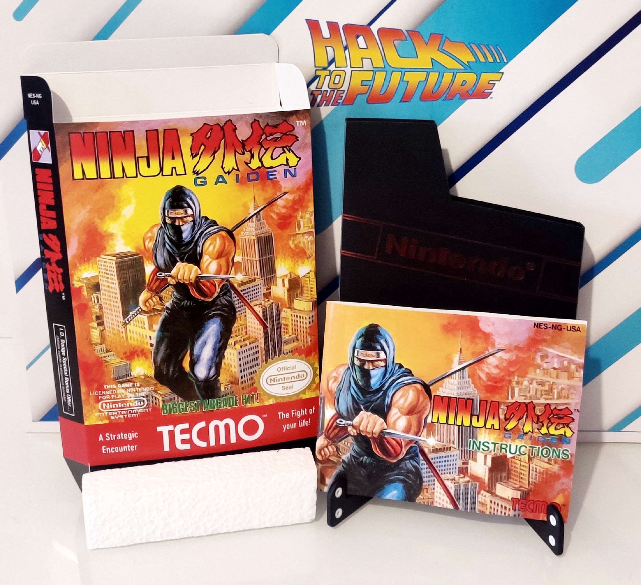 Funda protectora para el manual de la caja de Ninja Gaiden NES