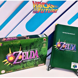Legend of Zelda Majora&#39;s Mask Box Zelda Majora&#39;s Mask Day Manual N64 Box N64 Manual Zelda Majora&#39;s Mask Day PAL Gift for Men Boyfriend Gift