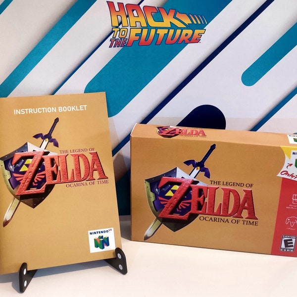 Legend of Zelda Ocarina of Time Box Zelda Ocarina Day Manual N64 Box N64 Manual Zelda Ocarina Day USA