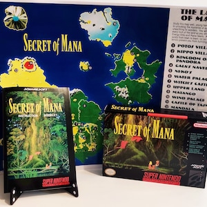 Secret of Mana Handbuch SNES Box SNES Handbuch Secret of Mana Karte