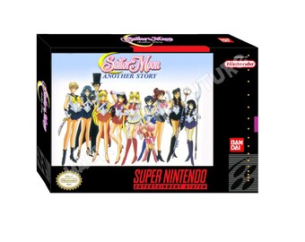 SNES  Box and Tray - Sailor Moon Another Story Gamer Gift for Men Boyfriend Gift