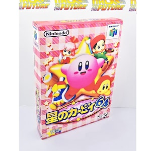 Kirby 64 N64 Japanese Reproduction Box & Tray | Custom Nintendo 64 Game Box | Retro Game Collector Gift Hoshi no Kirby 64 Japanese 星のカービィ64