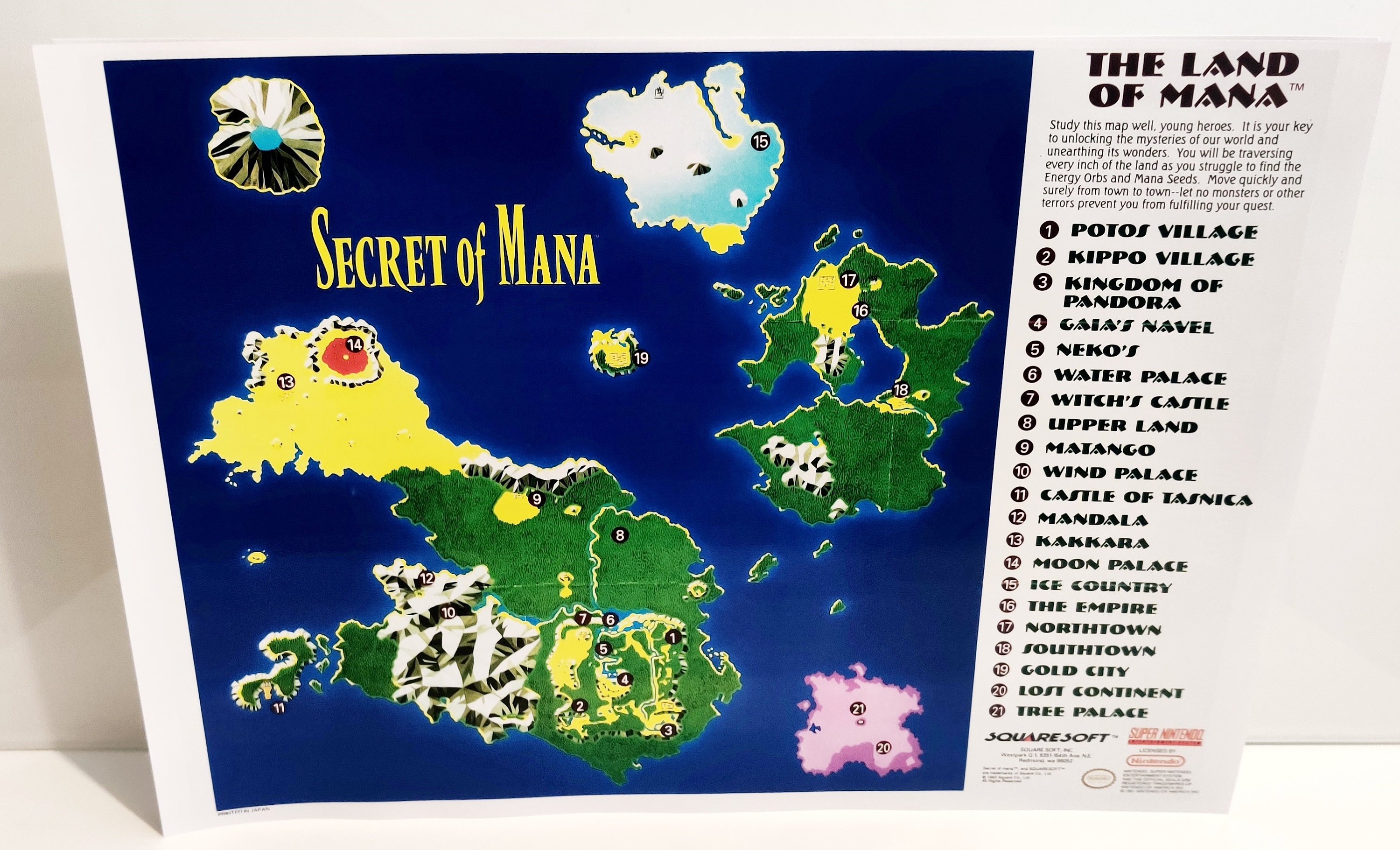 Secret of Mana: SNES Box, Manual & Map - Etsy