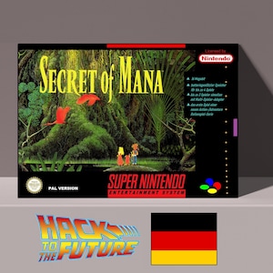 Deutsch Kasten verpackung Secret of Mana SNES Box and Tray Gamer Gift for Men Boyfriend GiftNOE