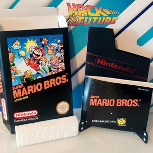 Super Mario Bros PAL NES Box Manuale Dust Sleeve Spielanleitung Tedesco