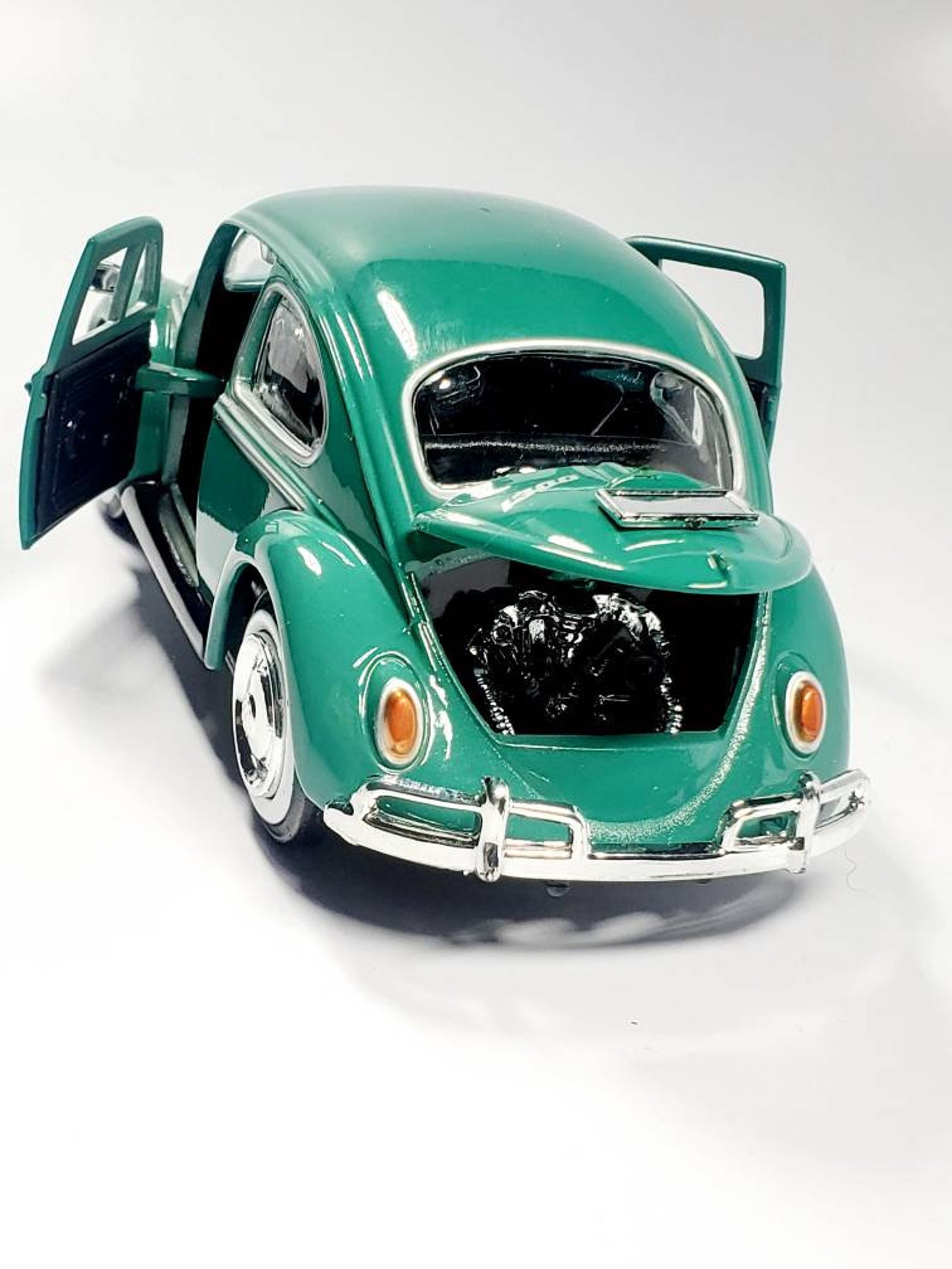 Antique 1971 VOLKSWAGEN VW Beetle Green Handmade Metal Diecast Etsy