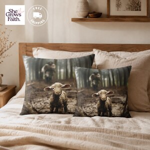 sofa cushion cover, sofa cushion covers with zipper, sofa cushion slip cover, sofa cushion covers, pillow cover, throw pillow cover, polyester cushion, decorative cushions, jesus and the lamb, square cushion cover, square pillow,