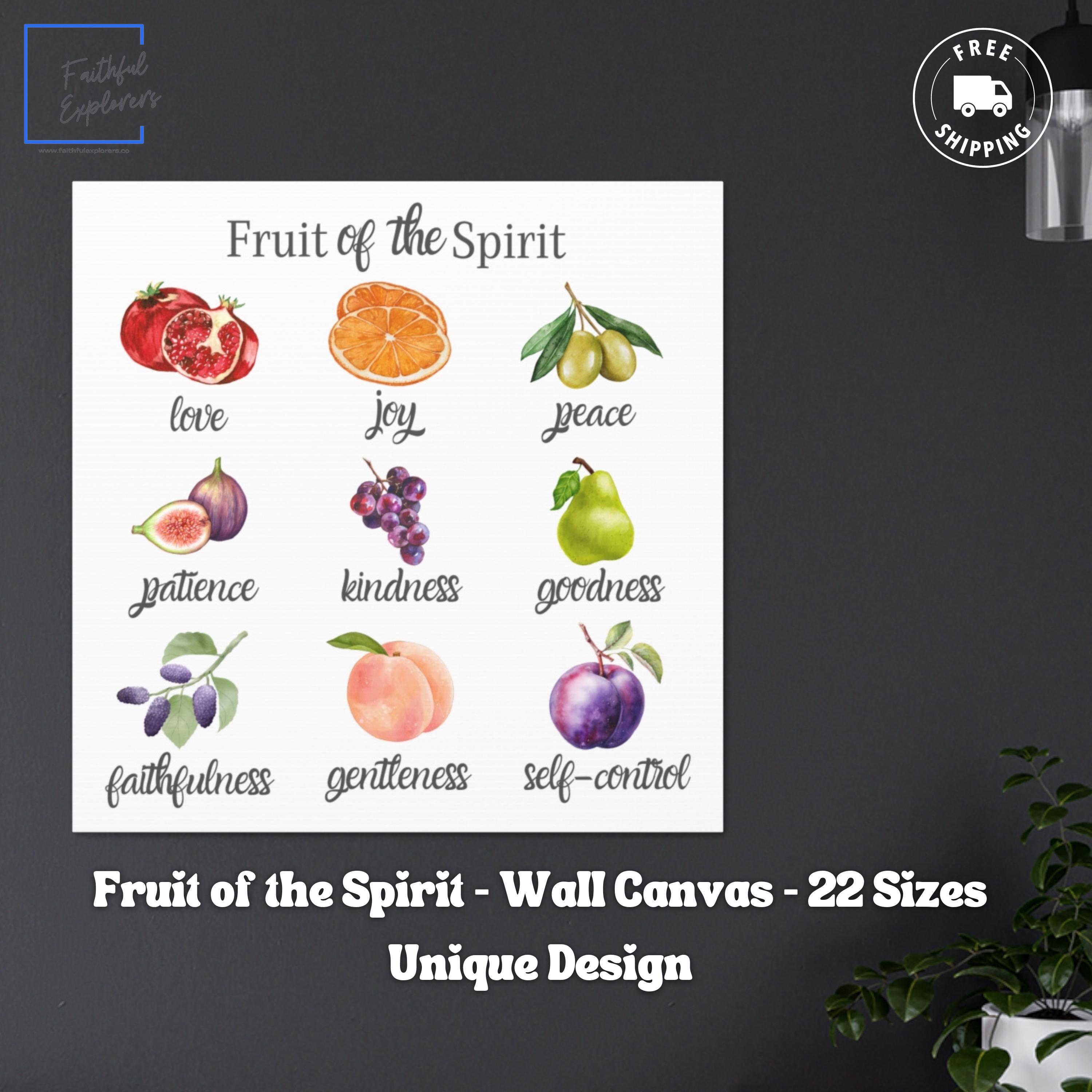 Fruit of the Spirit Canvas: Christian Scripture Wall Art - Etsy