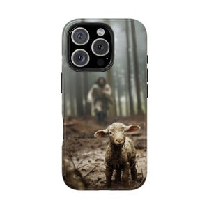 Christian Phone Case Jesus Lost Lamb Cover Christian iPhone Case for Samsung Galaxy Faith Phone Case Tough Protective Jesus Phone Case image 14