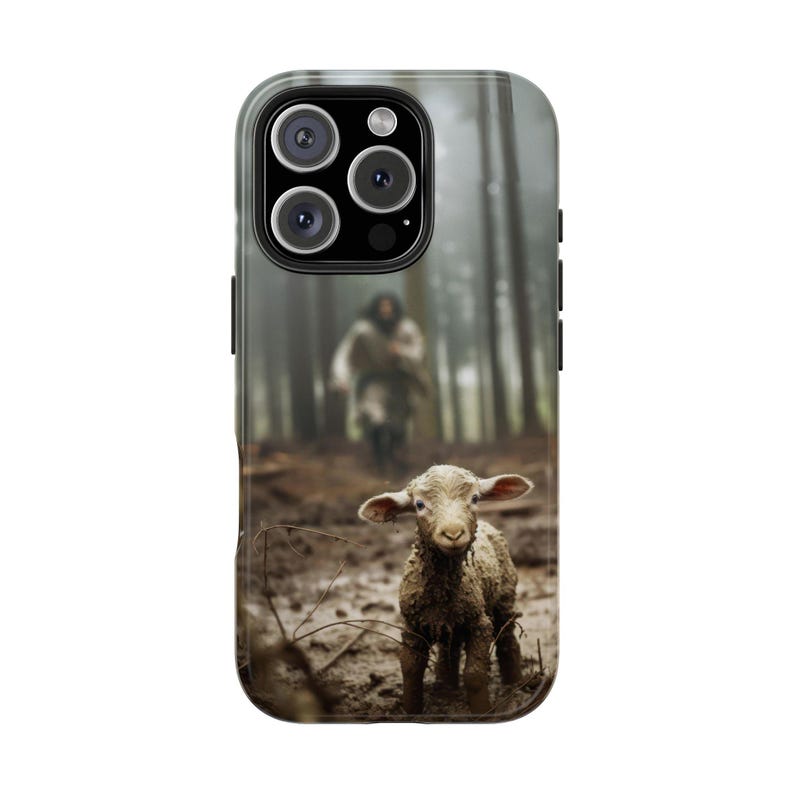Christian Phone Case Jesus Lost Lamb Cover Christian iPhone Case for Samsung Galaxy Faith Phone Case Tough Protective Jesus Phone Case image 14