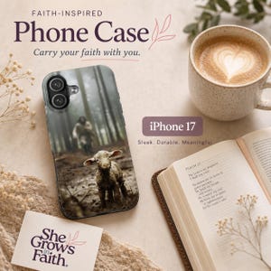 jesus and lamb phone case, jesus and lost lamb, iPhone case, tough iPhone case, phone case, jesus and lamb art, christian gifts, phone cover, christ and lamb, faith based gifts, jesus iPhone case