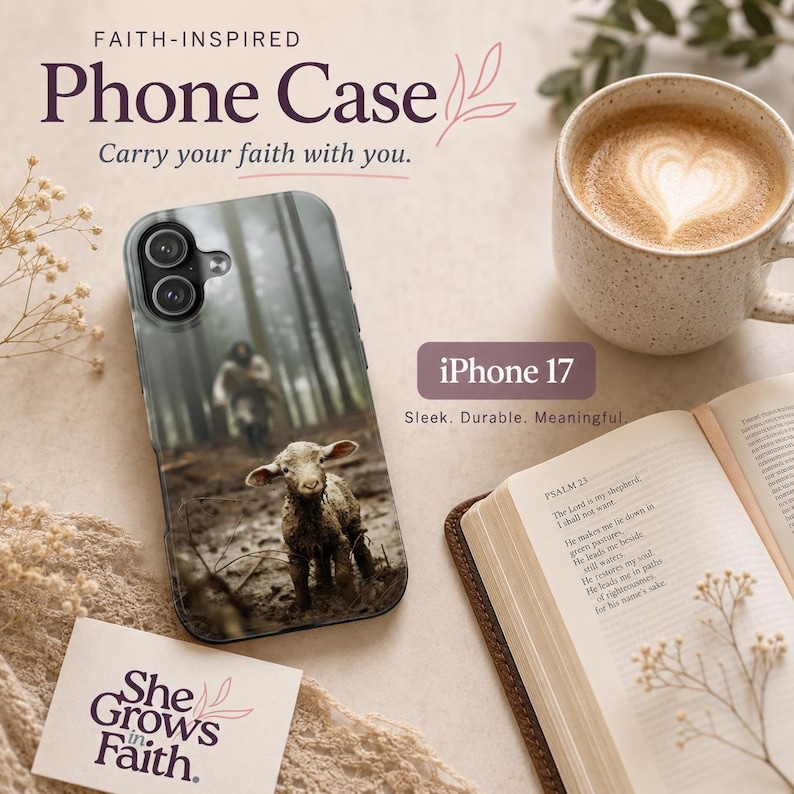 jesus and lamb phone case, jesus and lost lamb, iPhone case, tough iPhone case, phone case, jesus and lamb art, christian gifts, phone cover, christ and lamb, faith based gifts, jesus iPhone case