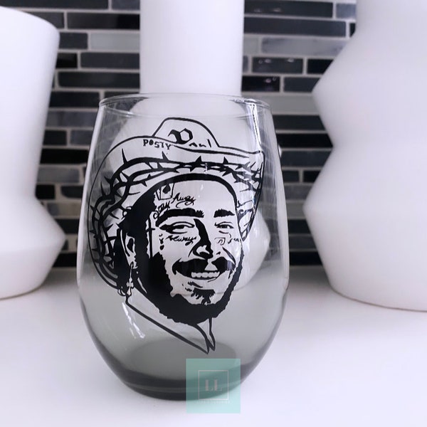 Post Malone Wine Glass