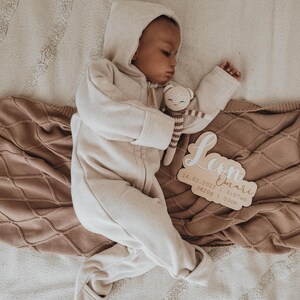 Panneau prénom bébé, faire-part naissance, panneau « Hello World », panneau hôpital bébé, accessoire photo bébé, cadeau future maman, cadeaux baby shower
