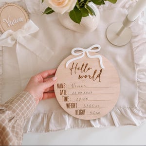 Gepersonaliseerd geboortebord, houten zwaandecoratie, kinderkamermuurdecoratie voor meisjes, houten gans, boho-kamerdecoratie, verjaardagscadeau
