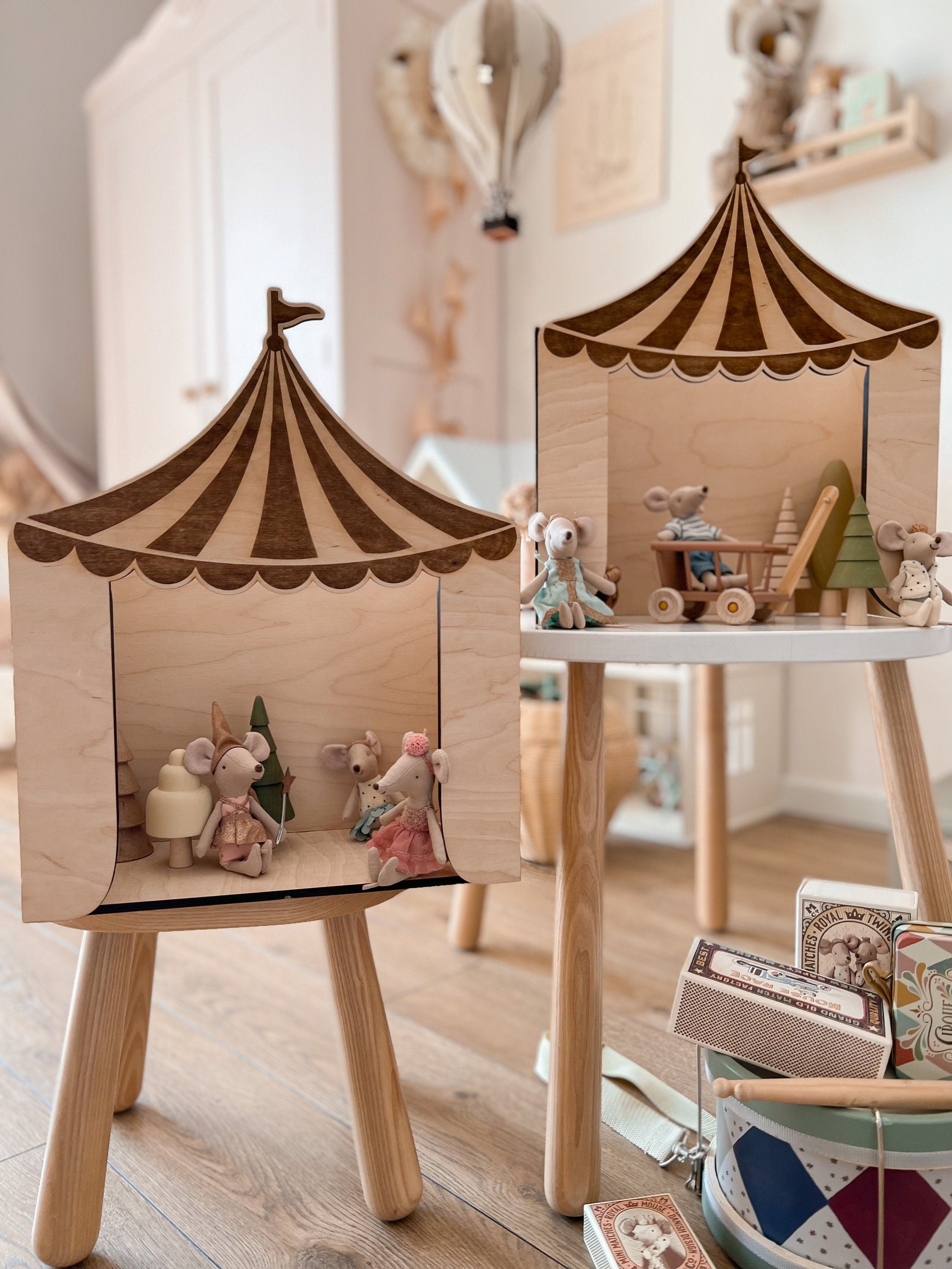 Nursery Decor Wooden Circus for Games, Baby Room Wall Decor, Boho ...