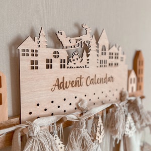 Wooden Advent Calendar With Cotton Bags, Christmas Advent Calendar, Nativity Advent Calendar, Custom Christmas Countdown Calendar