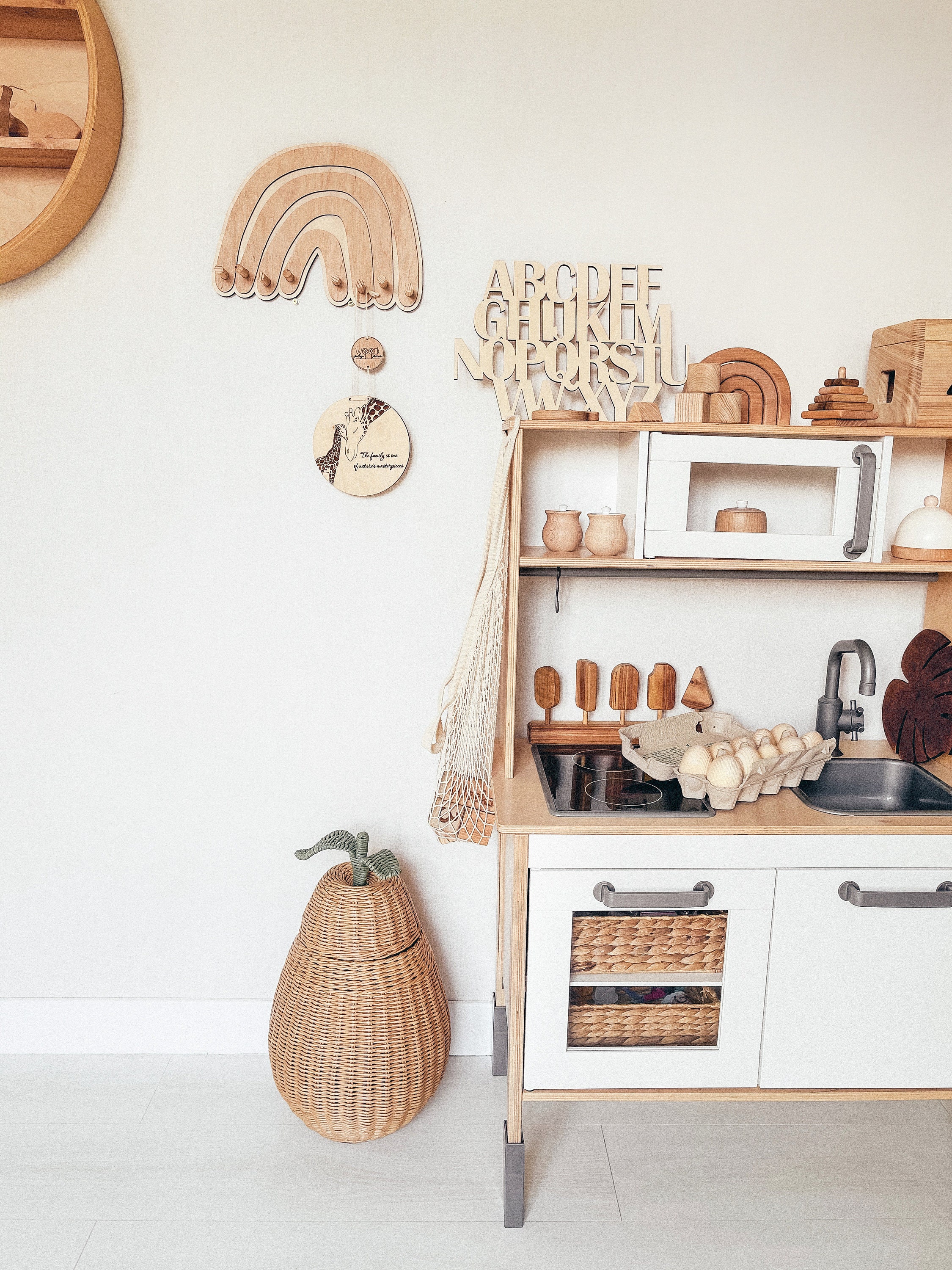 Wooden nursery shelf rainbow with hooks kids room decor and Etsy