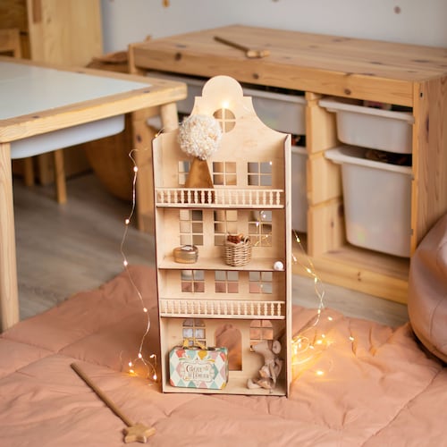 Nursery Decor Wooden Play Dollhouse for Girl Nursery Wall Etsy