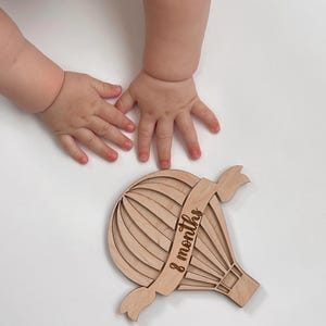 Indicatori di traguardo mensile con palloncino per bambini, regalo per la mamma in attesa, biglietti di pietra miliare per bambini, regalo di gravidanza, regali per baby shower, foto di bambini