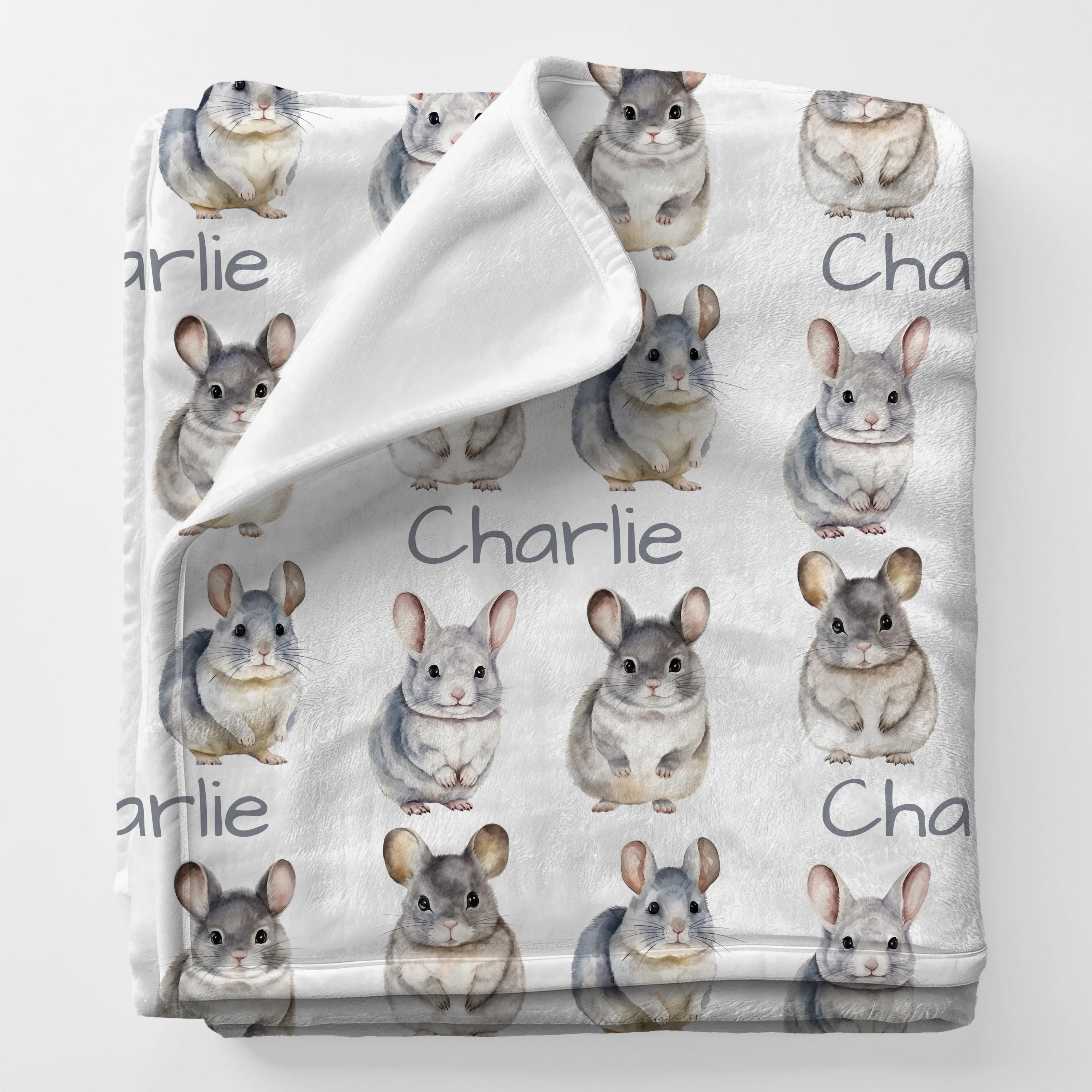 CHINCHILLA Personal Custom Name Blanket Gift for Daughter