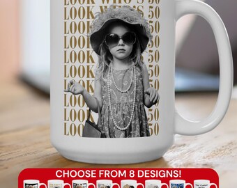 50th Birthday Gifts For Her, Personalized Auntie Mug, Custom Photo Mug Daughter In Law Gifts, 50th Birthday Ideas For Best Friend, Oma Gifts