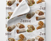 BURRITO Blanket, Personalized Burrito Gift, Custom Mexican Food Lover Birthday Gift, Taco Enchilada Giftidea, Lunch Foodie Present, Dad Gift