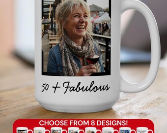 50th Birthday Gifts For Her, Personalized Auntie Mug, Custom Photo Mug Daughter In Law Gifts, 50th Birthday Ideas For Best Friend, Oma Gifts