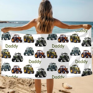 TRACTORS Personal Custom Name Blanket Gift For Dad, Personalized Gift For Teenage Boy, Farm Family Gift, Farming Birthday, Farmhouse Blanket image 7