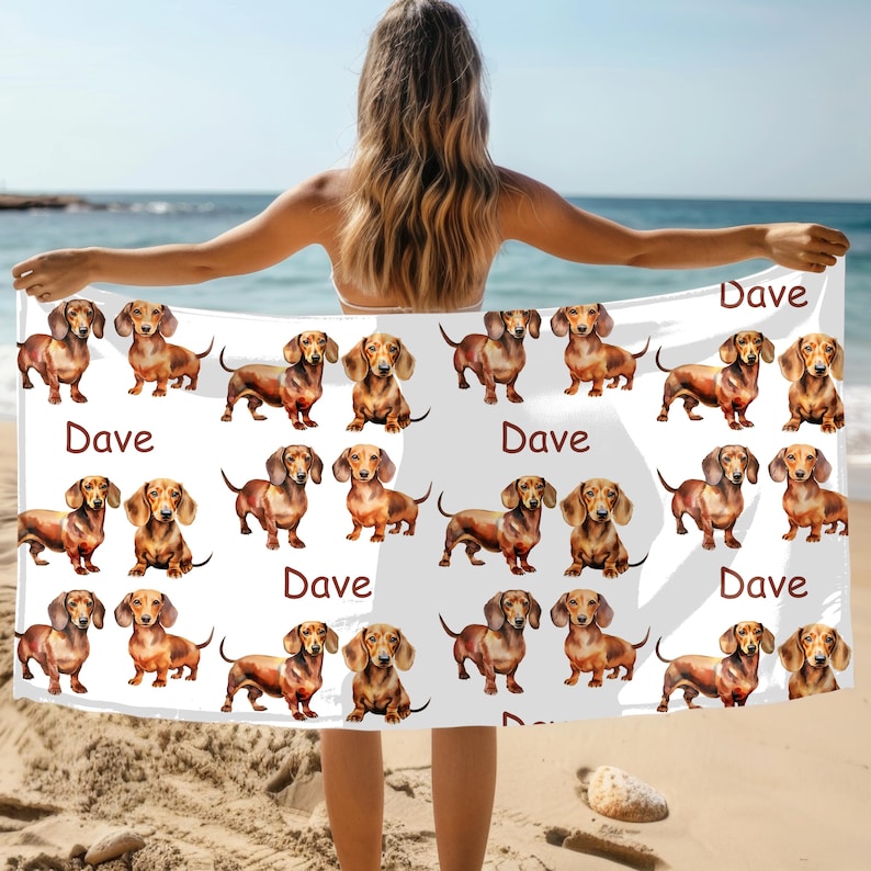 DACHSHUND Personal Custom Name Blanket Gift For Dad, Personalized Dachshund Birthday Gift, Wiener Dog Blanket, Special Pet Memory Gift Idea image 7