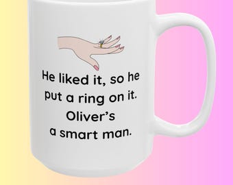 Engagement Presents, Personalized Mr and Mrs Mugs, Custom Newly Engaged Gift, Bride Mug, Fiance Gifts, Marriage Proposal Gift, Wedding Gifts