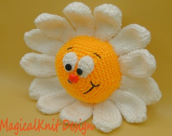 Didi daisy flower knitting patter cushion soft baby toys