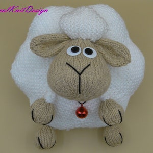 Milky the lamb knitting pattern cushion baby soft toys