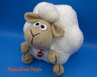 Milky the lamb knitting pattern cushion baby soft toys