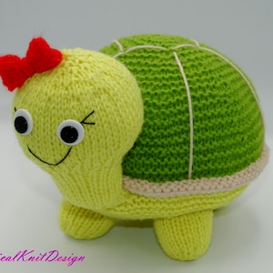 Lulu sweet turtle knitting pattern animals baby soft toys cushion