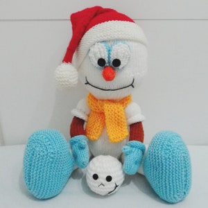 Frozy the snowman knitting pattern toys Magicalknit